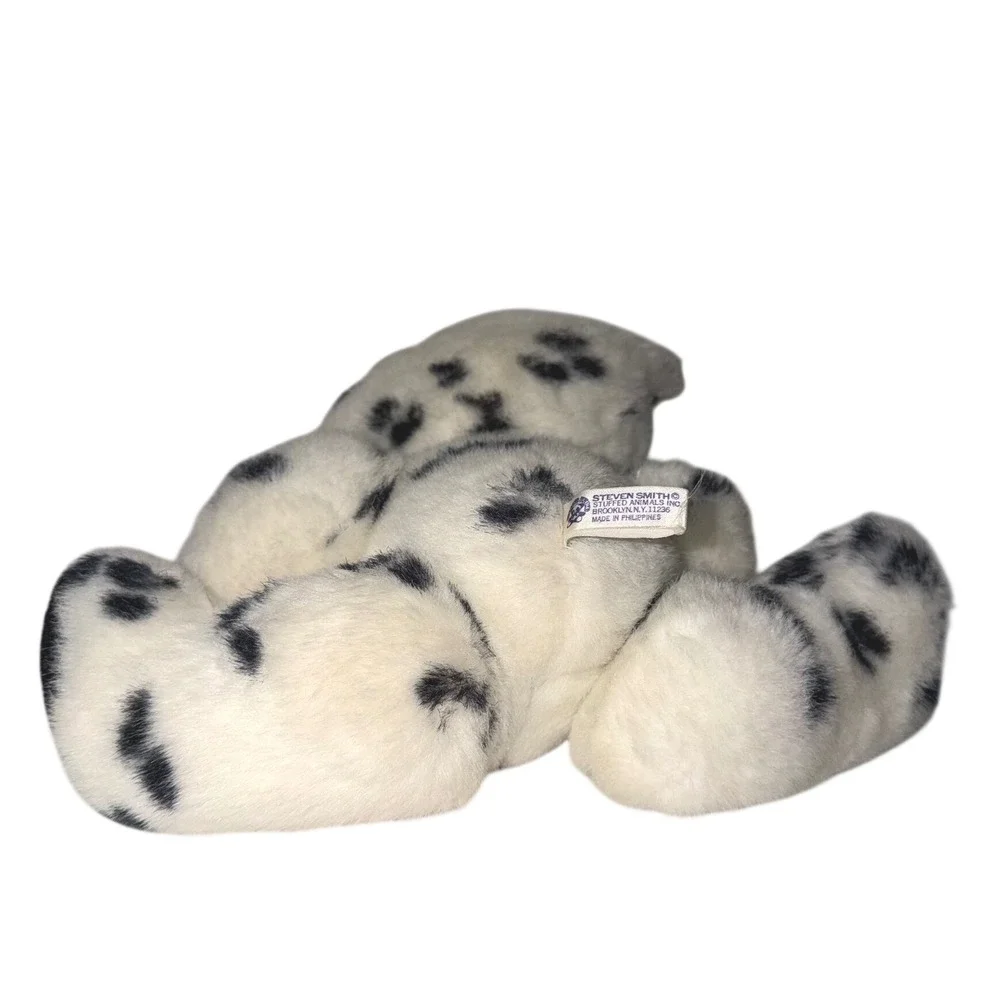 Steven Smith Stuffed Animals Dalmatian Dog Plush White Black Spotted Vintage